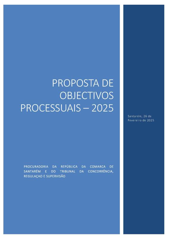 Objetivos Processuais para o ano judicial de 2025 - STR